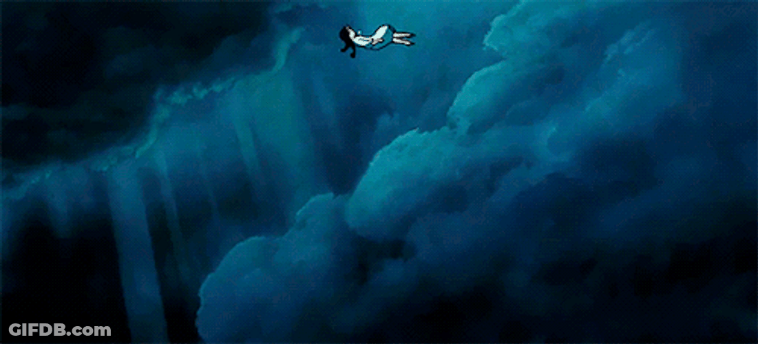 Sky Clouds Anime Falling GIF