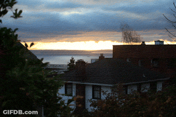 Sky Grey Clouds Villa GIF