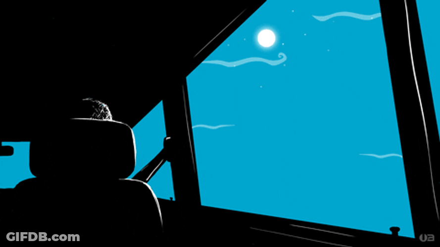 Sky Moon View Travel GIF