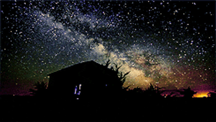 Sky Night Time House GIF