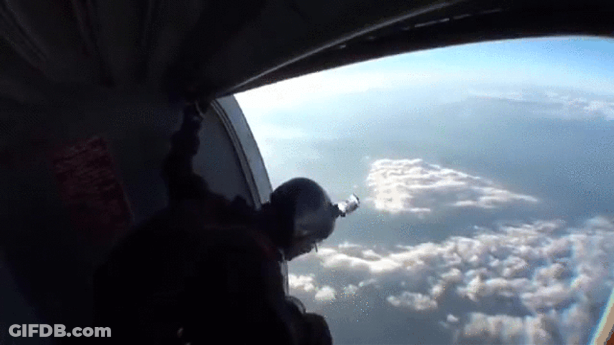 Skydiver Bye Bye GIF