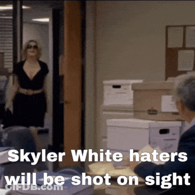 Skyler White Haters Will Be Shot On Sight GIF