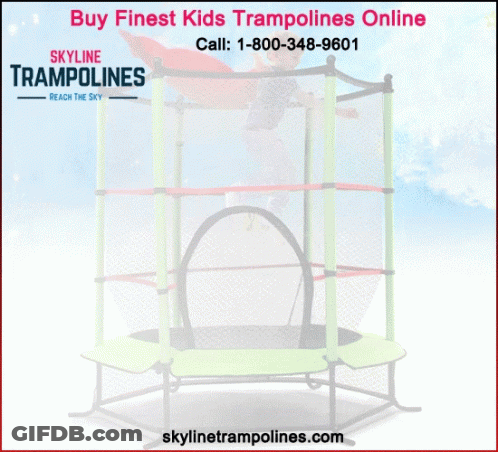 Skyline Trampolines Pink Trampoline GIF