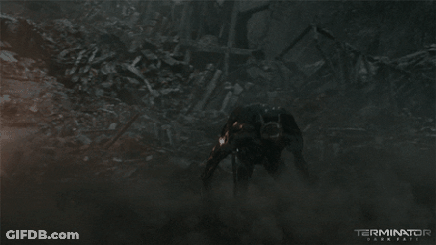 Skynet Duplicating Itself From Terminator Dark Fate GIF