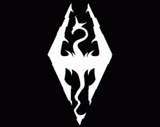 Skyrim Glitch Logo GIF