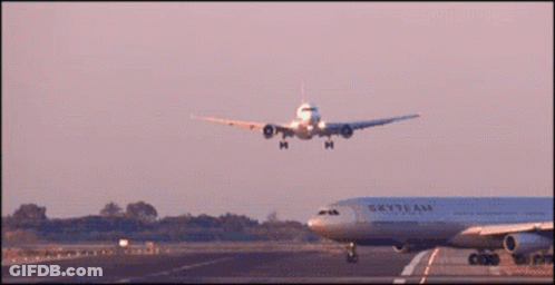 Skyteam Plane Taking Off From Airport GIF