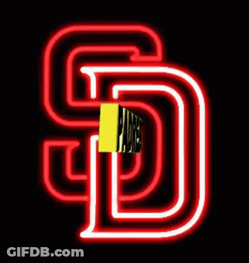 Slam Diego Padres Neon Digital Artwork GIF
