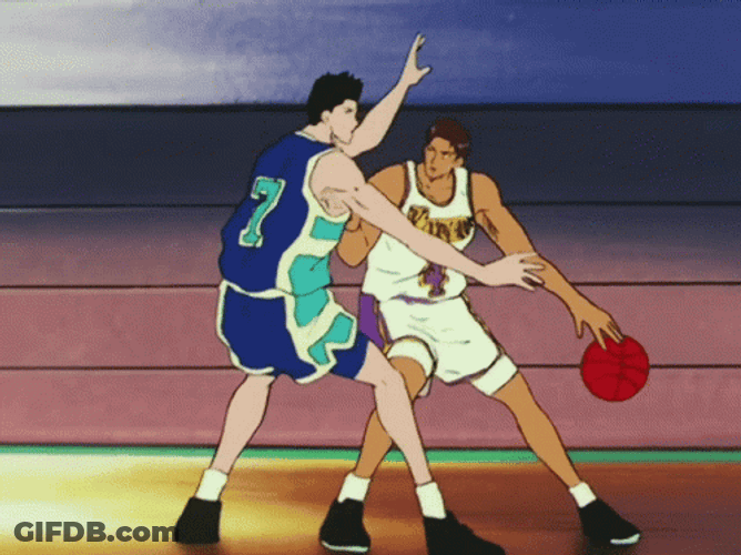 Slam Dunk Akira Sendo Vs. Shohoku GIF