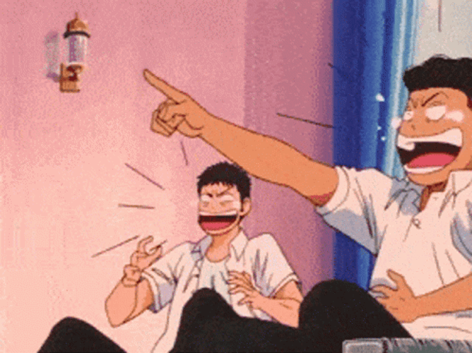 Slam Dunk Ryota Miyagi Laughing Out Loud GIF
