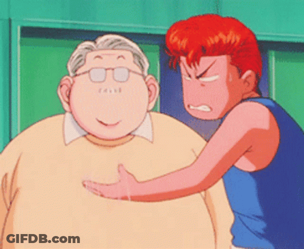 Slam Dunk Sakuragi Tapping Anzai Mitsuyoshi GIF