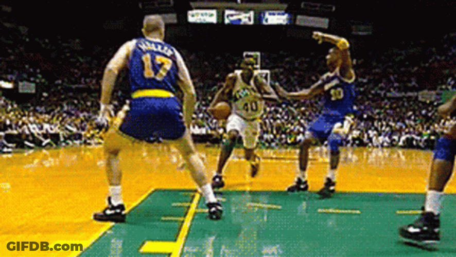 Slam Dunk Shawn Kemp NBA GIF