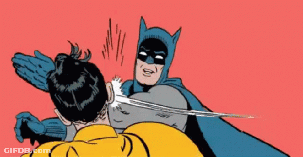 Slap Fight Batman Comics GIF