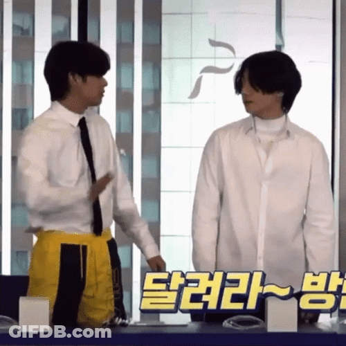 Slap Fight BTS GIF