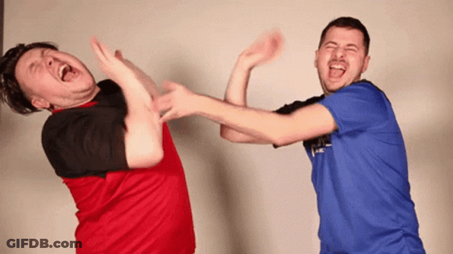 Slap Fight Funny Guys GIF