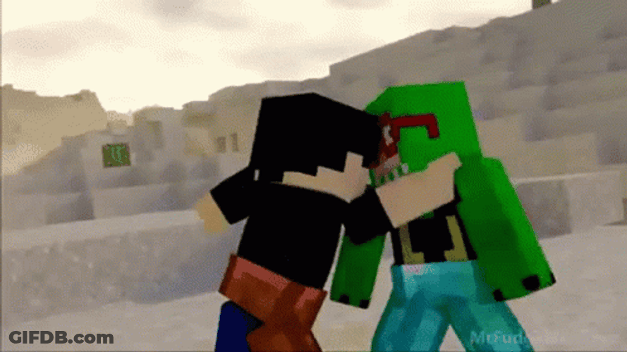 Slap Fight Minecraft GIF