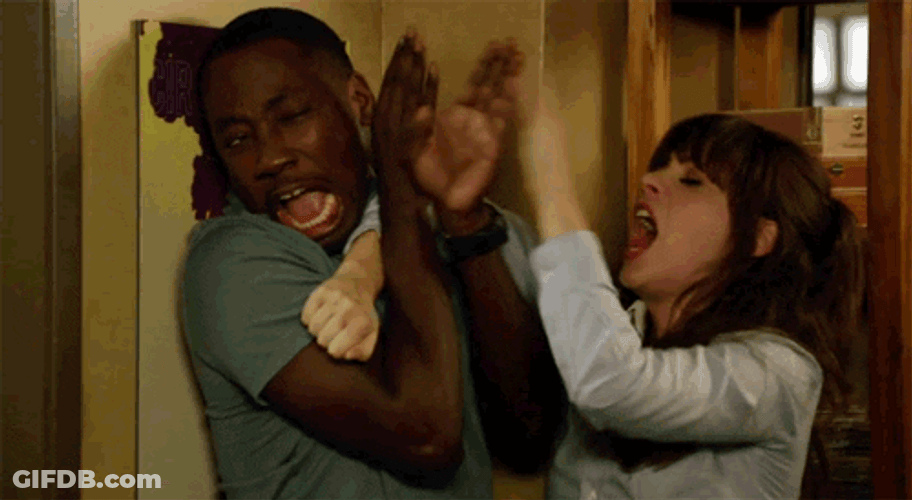 Slap Fight New Girl GIF