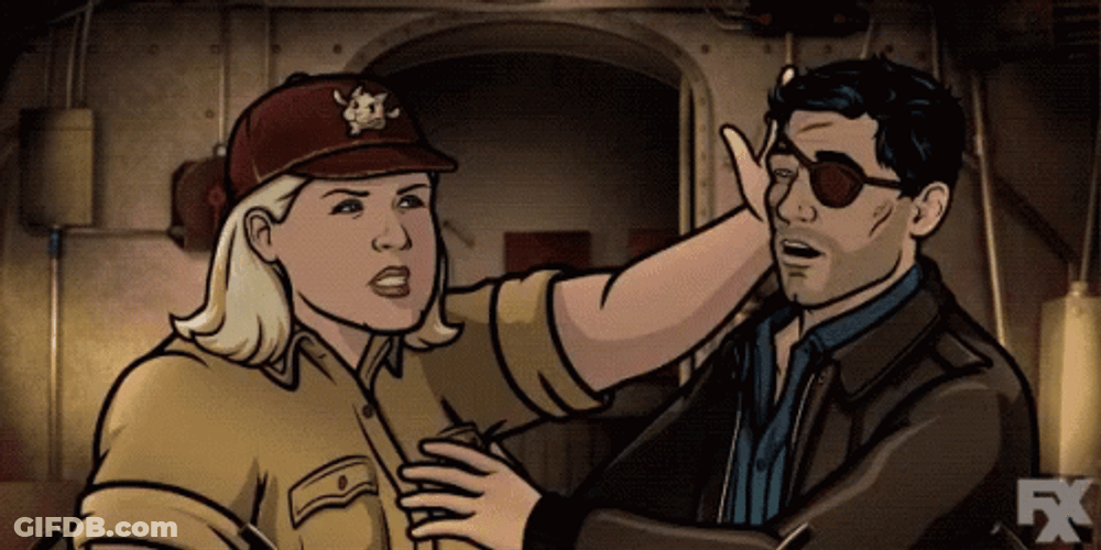 Slap Fight Pam Poovey Archer GIF