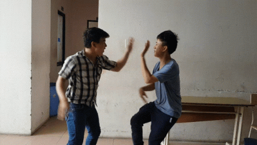 Slap Fight Silly Friends GIF