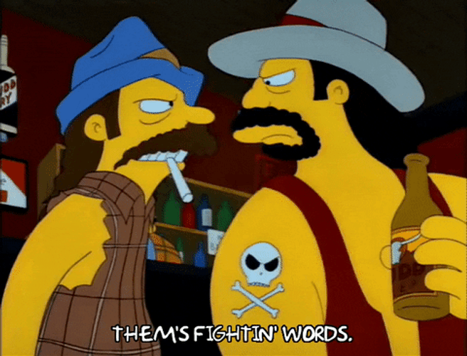 Slap Fight The Simpsons GIF