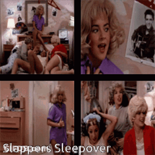 Slappers Sleepover Collage GIF