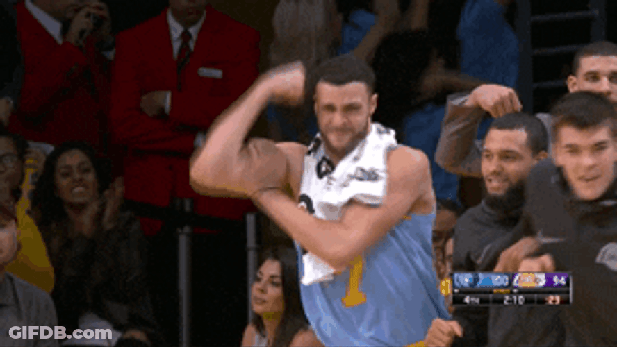 Slapping Bicep Larry Nance GIF