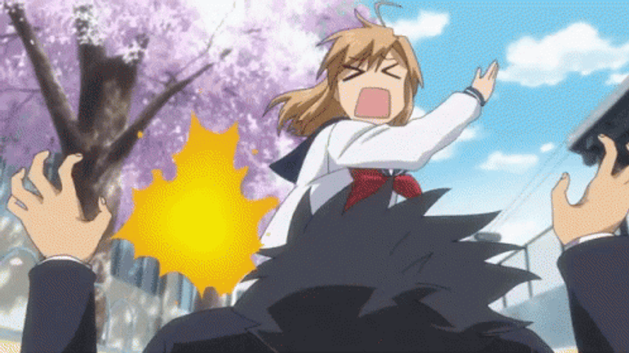 Slapping Nyan Koi Anime GIF