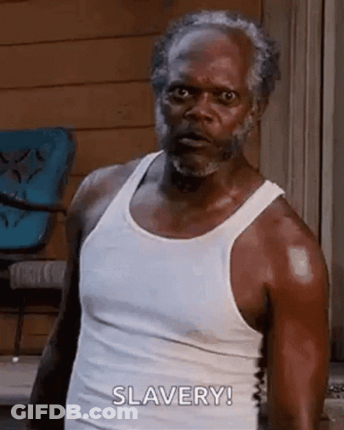 Slave Samuel Jackson Fierce Eyes GIF