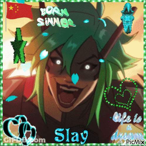 Slay Cartoon Character GIF