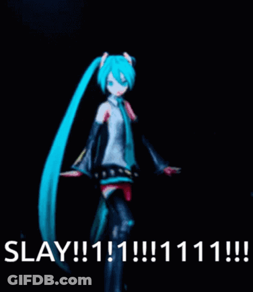 Slay Hatsune Miku Vocaloid Dance GIF