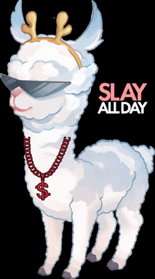 Slaying Swag Alpaca GIF