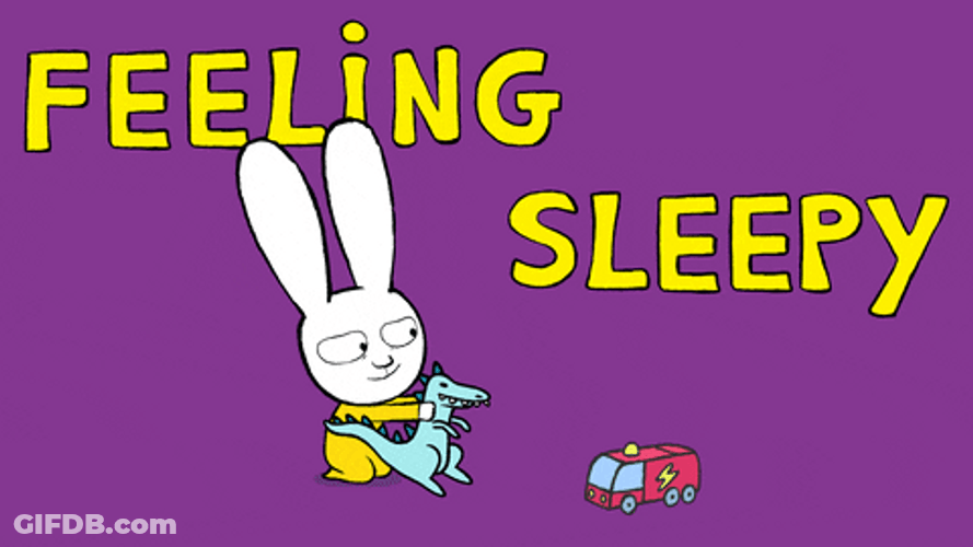 Sleep Cute Bunny Simon Feeling Sleepy Moments GIF