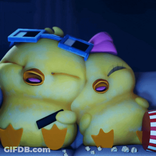 Sleep Cute Couple Chick Falling Asleep GIF