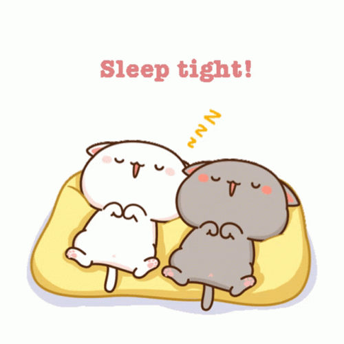 Sleep Cute Couple Peach And Goma Sleep Tight GIF