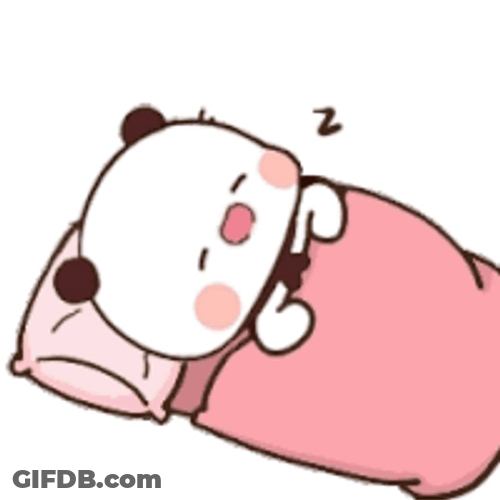 Sleep Cute Dudu In A Pink Blanket GIF