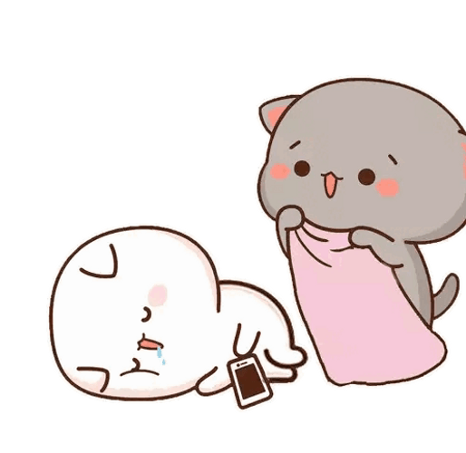 Sleep Cute Moments Goma Putting Blanket Over Peach GIF
