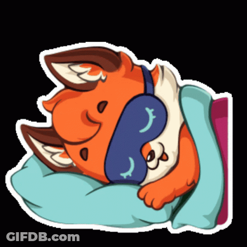Sleep Cute Orange Fox GIF