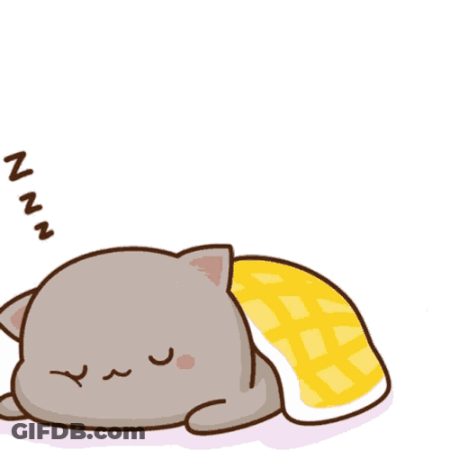 Sleep Cute Peach And Goma In Yellow Blanket GIF