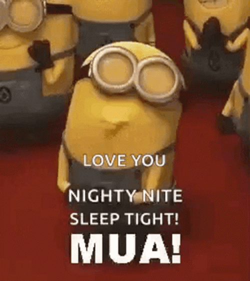 Sleep Tight Love You Minions GIF