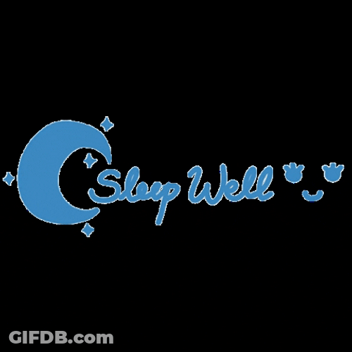 Sleep Well Cute Blue GIF