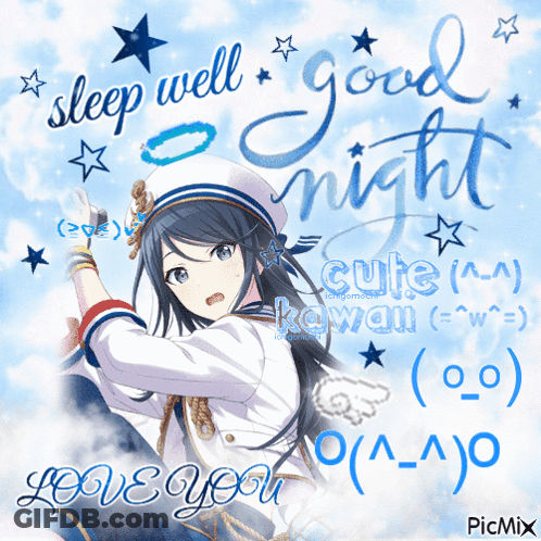 Sleep Well Good Night Cute Kawaii Love You GIF