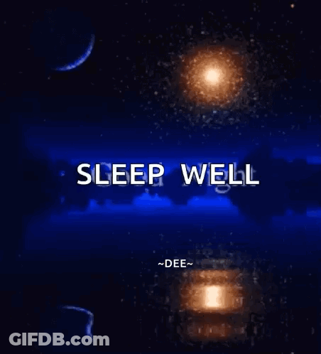 Sleep Well Poster With Galaxy Background GIF