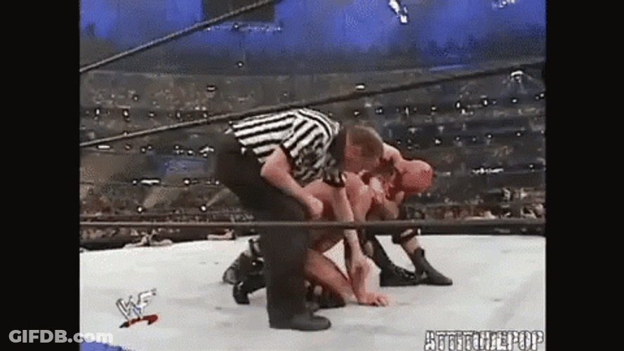 Sleeper Hold The Rock Wrestlemania GIF