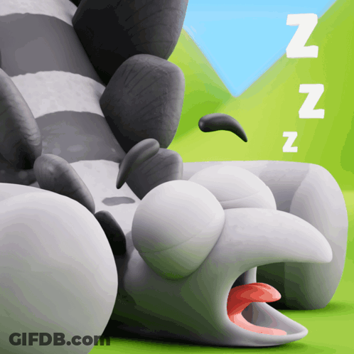 Sleeping Animal With Letters NZ GIF