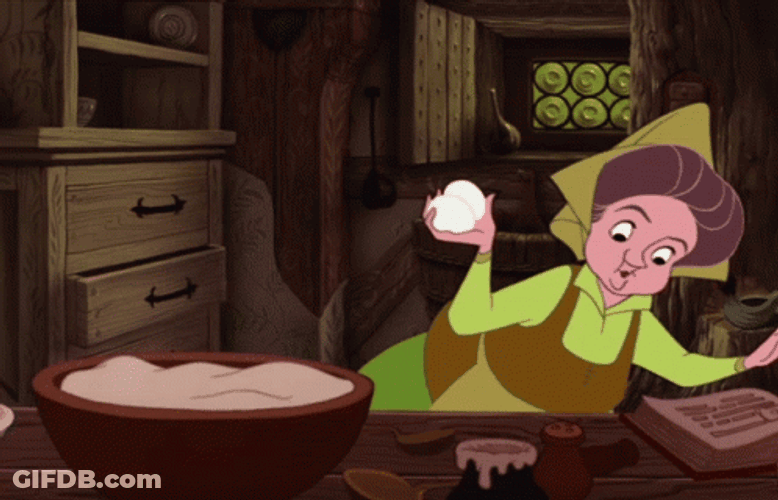 Sleeping Beauty Godmother Baking GIF