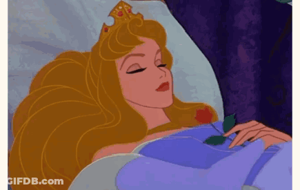 Sleeping Beauty Holding Rose GIF