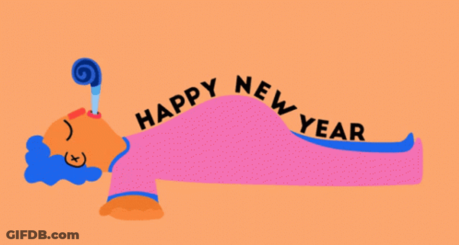 Sleeping Cartoon Happy New Year Meme GIF