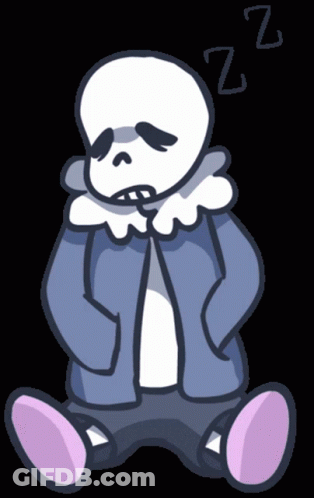 Sleeping Cartoon Skeleton With Z GIF