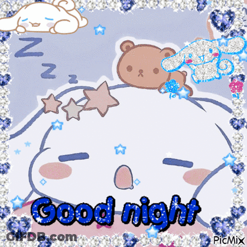 Sleeping Cinnamon Roll Saying Good Night GIF