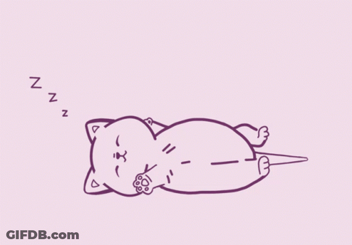 Sleeping Cute Cats Animation GIF
