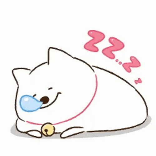 Sleeping Dog Snore Kawaii Sticker GIF
